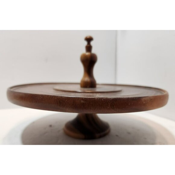 Vintage Mid Century Modern Wooden Wine Goblets with 6 Goblets and Tray - Picture 8 of 15